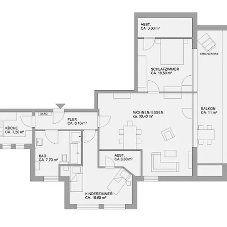 Haus Holstein Whg. 17 Mit Suedbalkon * ゼリン